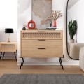 Συρταριέρα Naive Megapap χρώμα sapphire oak 93,1x40x83,1εκ.