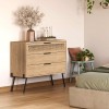 Naive Megapap melamine dresser in sapphire oak 93.1x40x83.1cm.