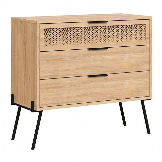 Naive Megapap melamine dresser in sapphire oak 93.1x40x83.1cm.