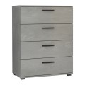 Velika Megapap melamine dresser in concrete grey color 73x44x96cm.