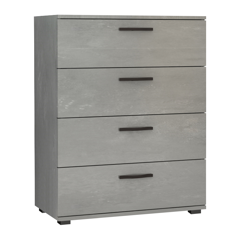 Velika Megapap melamine dresser in concrete grey color 73x44x96cm.