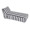 TACO MAX Lounge Bean Bag Striped White/Grey 100% waterproof
