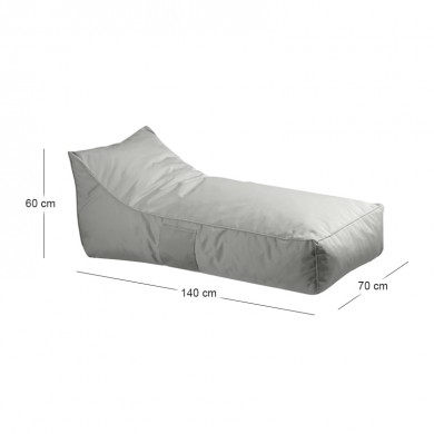 TACO Lounge Bean Bag Grey 100% waterproof