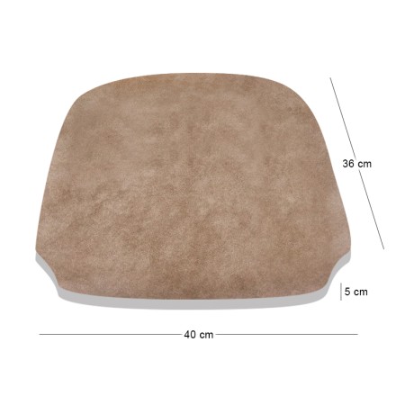 Seat (for Chair 1212), Suede Beige Fabric