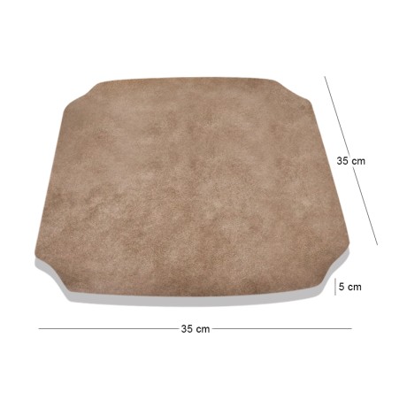 Seat (for Bar Stool 42), Suede Beige Fabric