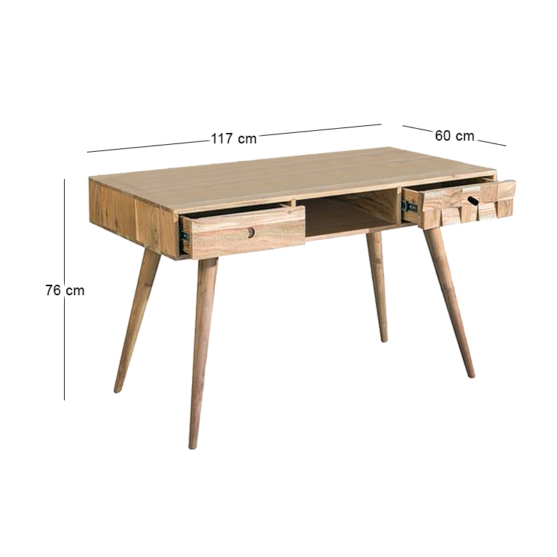 TEKA-W Console/Desk 117x60x76 Acacia Natural Finish