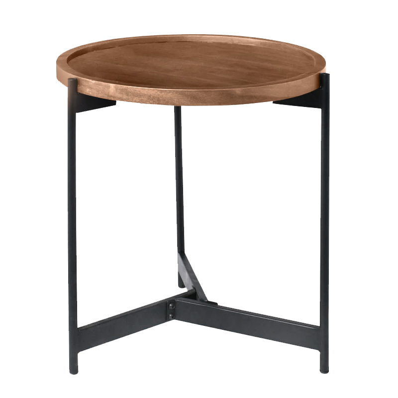 TOSS Coffee Table D.50 H.54cm Steel Black/Walnut