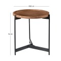 TOSS Coffee Table D.50 H.54cm Steel Black/Walnut