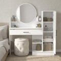Andera Megapap melamine dressing table in white color 123.9x35x144.4cm.