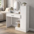Andera Megapap melamine dressing table in white color 123.9x35x144.4cm.