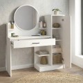 Andera Megapap melamine dressing table in white color 123.9x35x144.4cm.