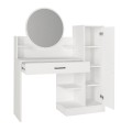 Andera Megapap melamine dressing table in white color 123.9x35x144.4cm.