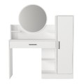 Andera Megapap melamine dressing table in white color 123.9x35x144.4cm.