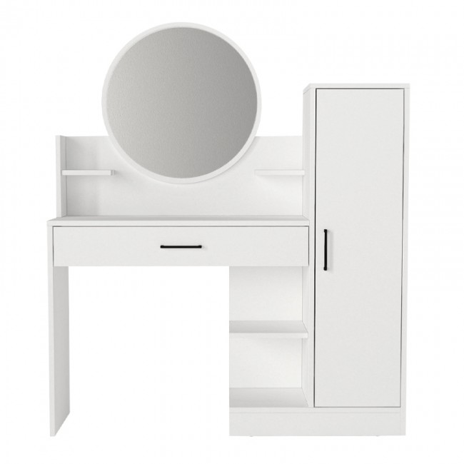 Τουαλέτα με καθρέπτη Andera Megapap χρώμα λευκό 123,9x35x144,4εκ.