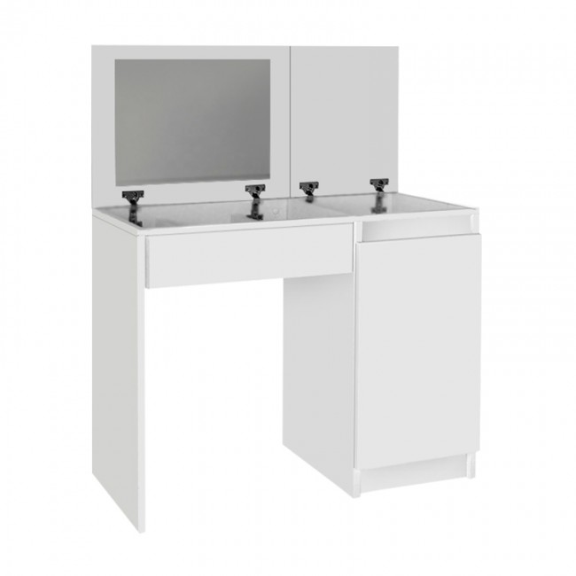 Τουαλέτα με καθρέπτη Huma Megapap χρώμα λευκό 90x45x118,2εκ.