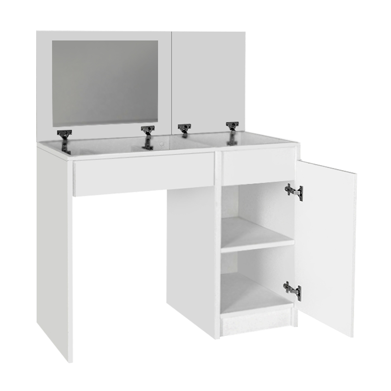 Huma Megapap melamine dressing table in white color 90x45x118.2cm.