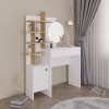 Mup Megapap melamine dressing table in white - oak color 105x35x151cm.