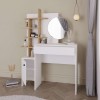 Mup Megapap melamine dressing table in white - oak color 105x35x151cm.