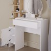 Mup Megapap melamine dressing table in white - oak color 105x35x151cm.
