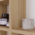 Τουαλέτα με καθρέπτη Mup Megapap χρώμα λευκό - φυσικό οξιάς 105x35x151εκ.