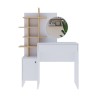Mup Megapap melamine dressing table in white - oak color 105x35x151cm.