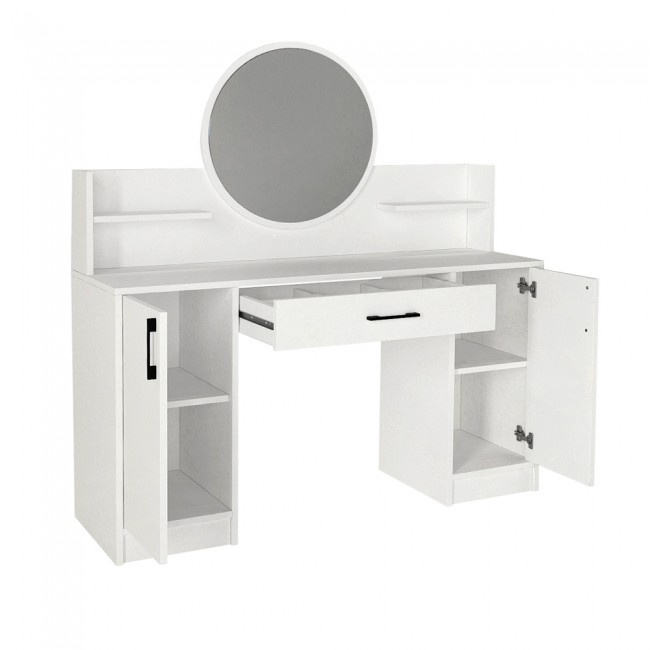 Τουαλέτα με καθρέπτη Talos Megapap χρώμα λευκό 135x40x144,2εκ.