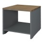 Venturo Megapap melamine office coffee table in anthracite - walnut color 60x60x45cm.