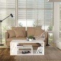 Abdera Megapap melamine coffee table in white marble color 110x60x42cm.