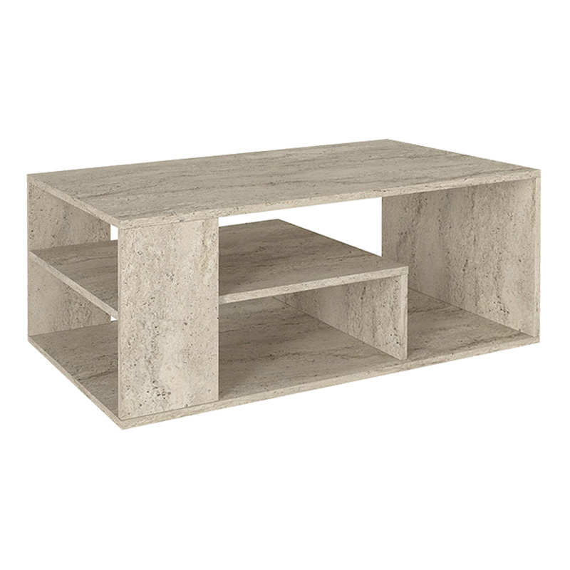 Abdera Megapap melamine coffee table in travertine color 110x60x42cm.