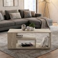 Abdera Megapap melamine coffee table in travertine color 110x60x42cm.