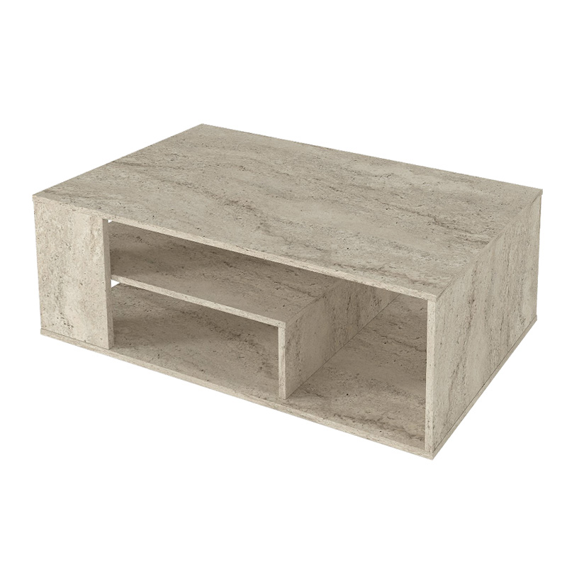Abdera Megapap melamine coffee table in travertine color 110x60x42cm.