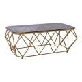 ACTON Coffee Table 123x63 Metal Gold/Glass