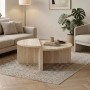 Aloeva Megapap melamine coffee table in travertine color Ø90x37cm.