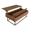 Amedeo Megapap melamine coffee table in walnut color 120x60x43cm.