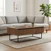 Amedeo Megapap melamine coffee table in walnut color 120x60x43cm.