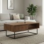 Amedeo Megapap melamine coffee table in walnut color 120x60x43cm.