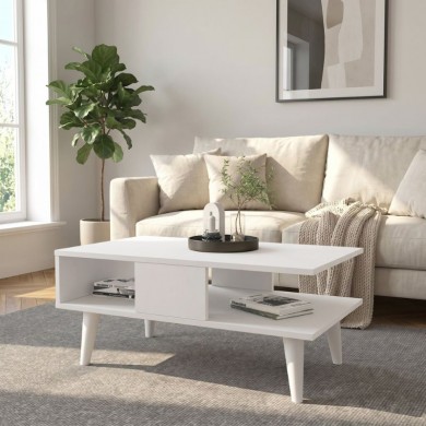 Andros Megapap melamine coffee table in white color 90x54x39,6cm.