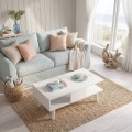 Andros Megapap melamine coffee table in white color 90x54x39,6cm.