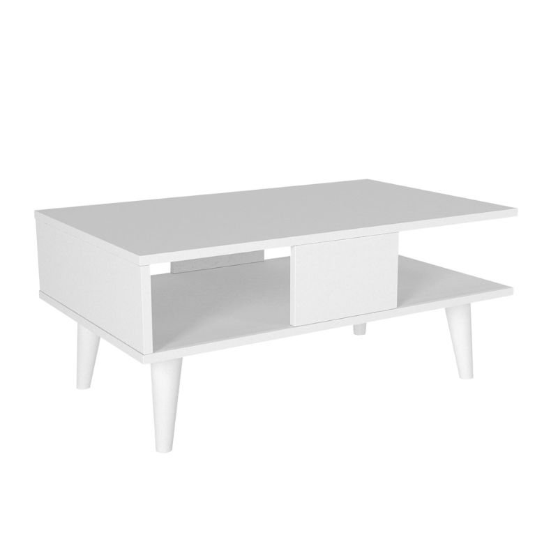 Andros Megapap melamine coffee table in white color 90x54x39,6cm.