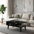 Τραπεζάκι σαλονιού Andros Megapap χρώμα sencron black 90x54x39,6εκ.