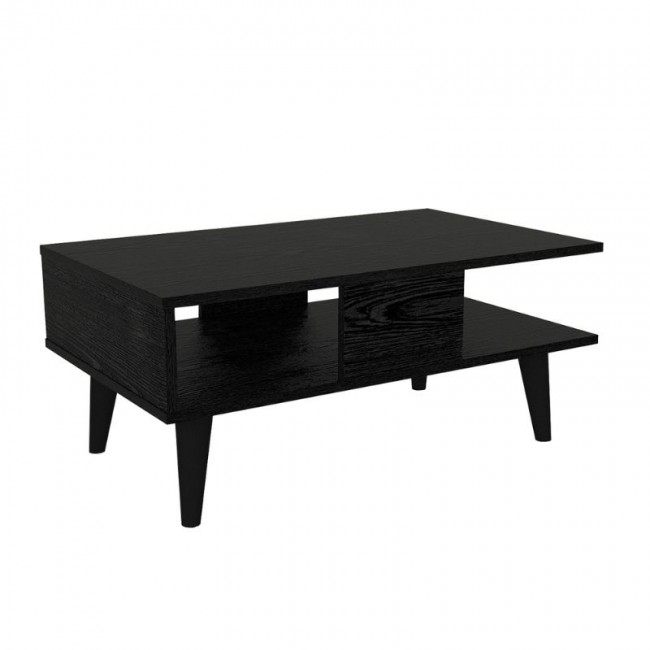 Τραπεζάκι σαλονιού Andros Megapap χρώμα sencron black 90x54x39,6εκ.