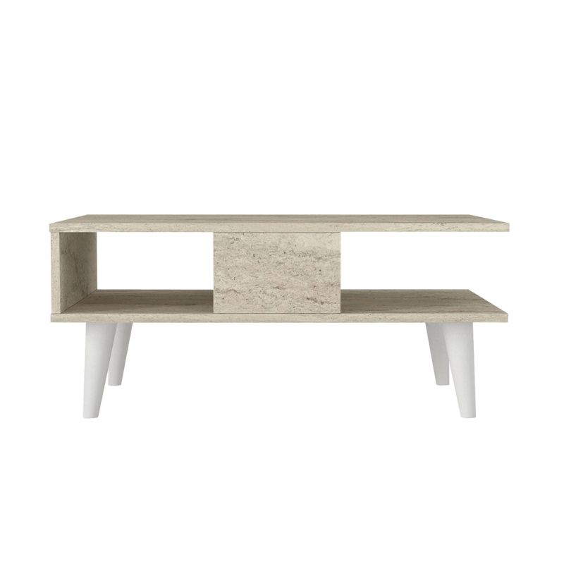 Andros Megapap melamine coffee table in travertine color 90x54x39,6cm.