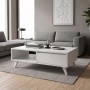 Aster Megapap melamine coffee table in white color 120x56x40cm.