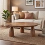 AZTEC Round Coffee Table D.90cm, Mango Smoke Walnut