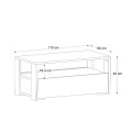 Balina Megapap melamine coffee table in white color 110x60x40cm.