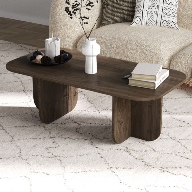 Becaj Megapap melamine coffee table in walnut color 120x60x41.4cm.