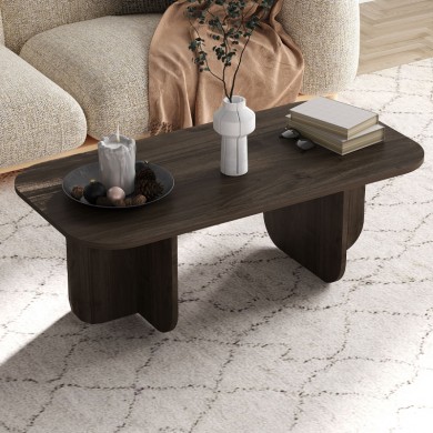 Becaj Megapap melamine coffee table in walnut color 120x60x41.4cm.