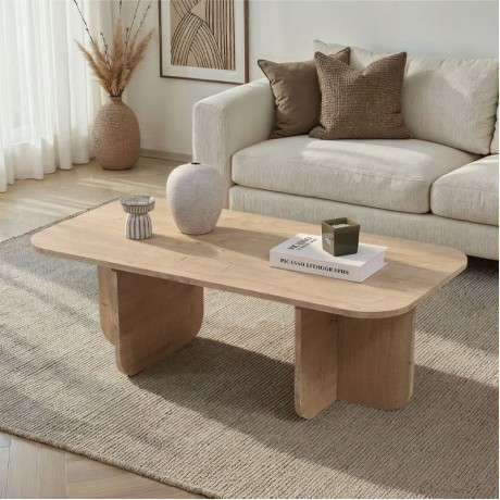 Becaj Megapap melamine coffee table in sapphire oak color 120x60x41.4cm.