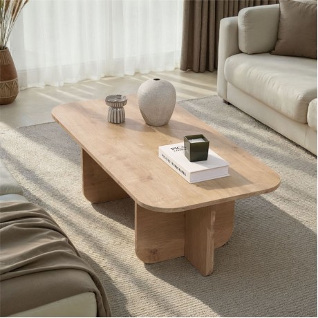 Becaj Megapap melamine coffee table in sapphire oak color 120x60x41.4cm.