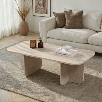 Becaj Megapap melamine coffee table in travertine color 120x60x41.4cm.
